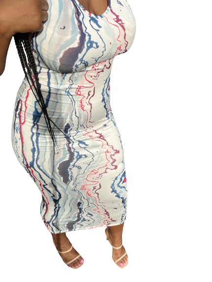 Painted Art Halter Summer Dress